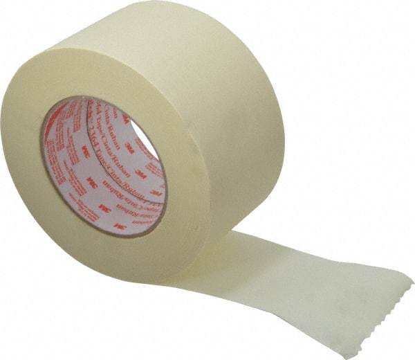 3M - 3" Wide x 60 Yd Long Tan Paper Masking Tape - Series 2364, 6.5 mil Thick, 24 In/Lb Tensile Strength - All Tool & Supply