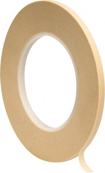 3M - 1/4" Wide x 60 Yd Long Tan Paper Masking Tape - Series 2380, 7.2 mil Thick, 28 In/Lb Tensile Strength - All Tool & Supply