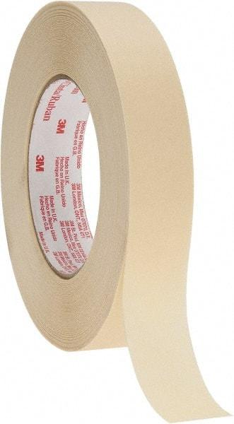 3M - 1" Wide x 60 Yd Long Tan Paper Masking Tape - Series 2380, 7.2 mil Thick, 28 In/Lb Tensile Strength - All Tool & Supply