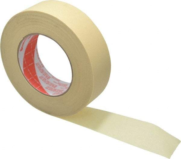 3M - 1-1/2" Wide x 60 Yd Long Tan Paper Masking Tape - Series 2380, 7.2 mil Thick, 28 In/Lb Tensile Strength - All Tool & Supply