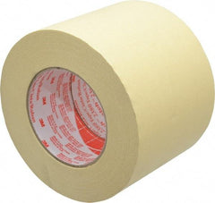 3M - 4" Wide x 60 Yd Long Tan Paper Masking Tape - Series 2380, 7.2 mil Thick, 28 In/Lb Tensile Strength - All Tool & Supply