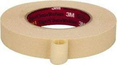 3M - 1" Wide x 60 Yd Long Tan Paper Masking Tape - Series 2393, 7.6 mil Thick, 28 In/Lb Tensile Strength - All Tool & Supply