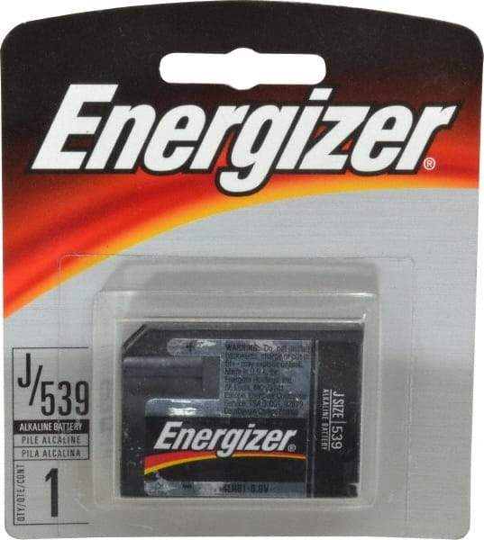 Energizer - Size J, Alkaline, Photo Battery - 6 Volts, Flat Terminal, 4LR61, IEC Regulated - All Tool & Supply