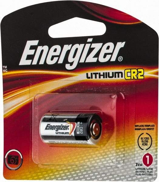 Energizer - Size CR2, Lithium, Photo Battery - 3 Volts, Flat Terminal, CR15H270, ANSI, IEC Regulated - All Tool & Supply