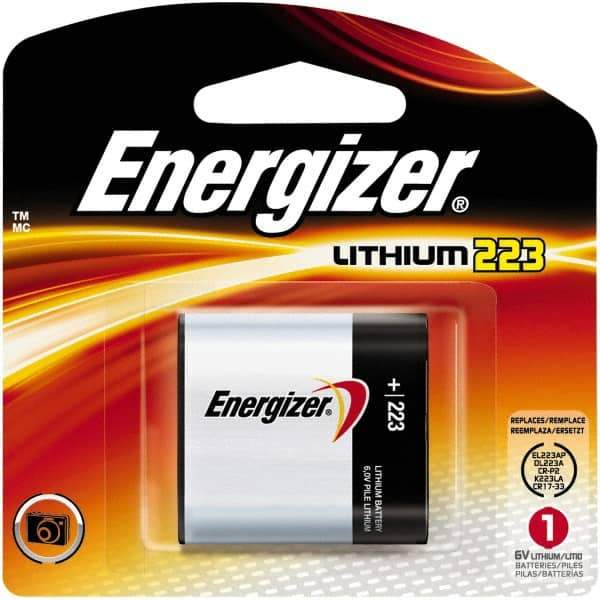 Energizer - Size 223, Lithium, Photo Battery - 6 Volts, Flat Terminal, CR-P2, IEC Regulated - All Tool & Supply