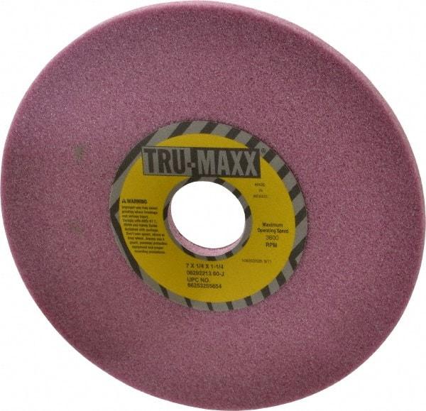 Tru-Maxx - 7" Diam x 1-1/4" Hole x 1/4" Thick, I Hardness, 46 Grit Surface Grinding Wheel - Aluminum Oxide, Type 1, Coarse Grade, 3,600 Max RPM, Vitrified Bond, No Recess - All Tool & Supply