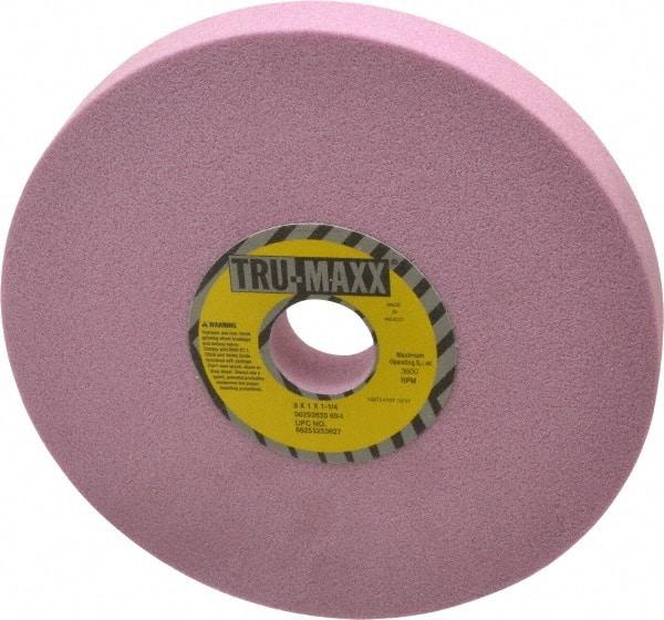 Tru-Maxx - 8" Diam x 1-1/4" Hole x 1" Thick, I Hardness, 60 Grit Surface Grinding Wheel - Aluminum Oxide, Type 1, Medium Grade, 3,600 Max RPM, Vitrified Bond, No Recess - All Tool & Supply