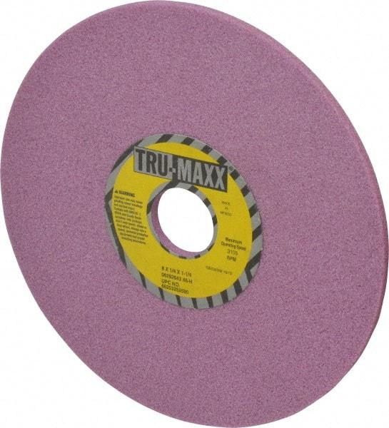 Tru-Maxx - 8" Diam x 1-1/4" Hole x 1/4" Thick, H Hardness, 46 Grit Surface Grinding Wheel - Aluminum Oxide, Type 1, Coarse Grade, 3,105 Max RPM, Vitrified Bond, No Recess - All Tool & Supply