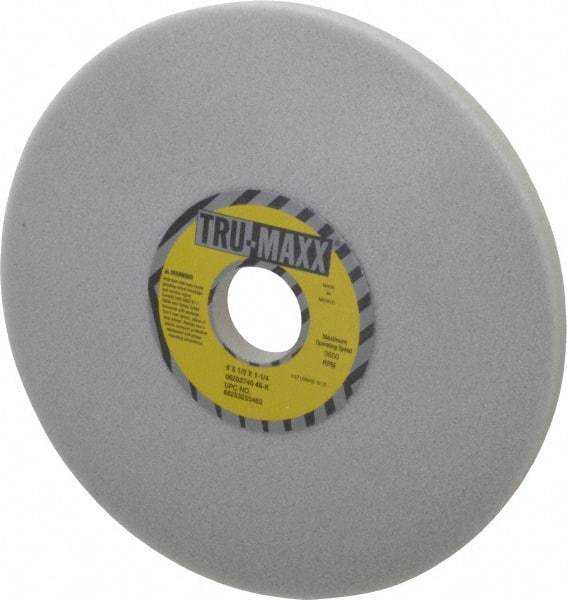 Tru-Maxx - 8" Diam x 1-1/4" Hole x 1/2" Thick, K Hardness, 46 Grit Surface Grinding Wheel - Aluminum Oxide, Type 1, Coarse Grade, 3,600 Max RPM, Vitrified Bond, No Recess - All Tool & Supply