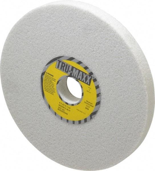 Tru-Maxx - 8" Diam x 1-1/4" Hole x 3/4" Thick, H Hardness, 46 Grit Surface Grinding Wheel - Aluminum Oxide, Type 1, Coarse Grade, 3,105 Max RPM, Vitrified Bond, No Recess - All Tool & Supply