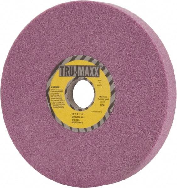 Tru-Maxx - 8" Diam x 1-1/4" Hole x 1" Thick, I Hardness, 46 Grit Surface Grinding Wheel - Aluminum Oxide, Type 5, Coarse Grade, 3,105 Max RPM, Vitrified Bond, One-Side Recess - All Tool & Supply