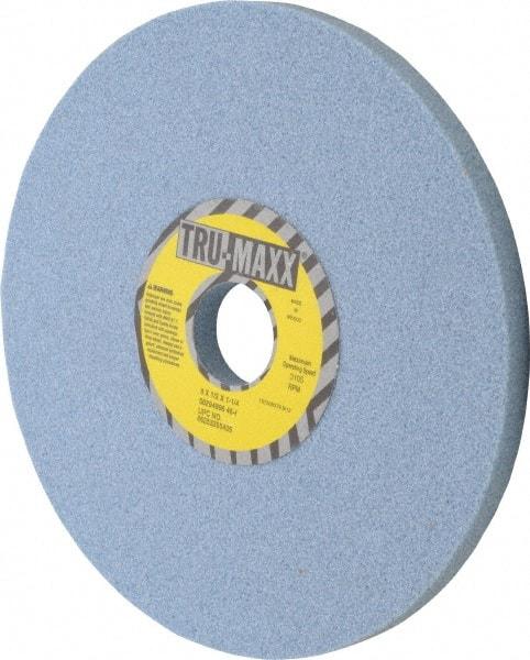 Tru-Maxx - 8" Diam x 1-1/4" Hole x 1/2" Thick, I Hardness, 46 Grit Surface Grinding Wheel - Ceramic, Type 1, Coarse Grade, 3,105 Max RPM, Vitrified Bond, No Recess - All Tool & Supply