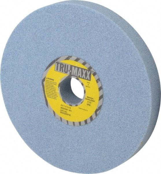 Tru-Maxx - 8" Diam x 1-1/4" Hole x 1" Thick, I Hardness, 46 Grit Surface Grinding Wheel - Ceramic, Type 1, Coarse Grade, 3,105 Max RPM, Vitrified Bond, No Recess - All Tool & Supply