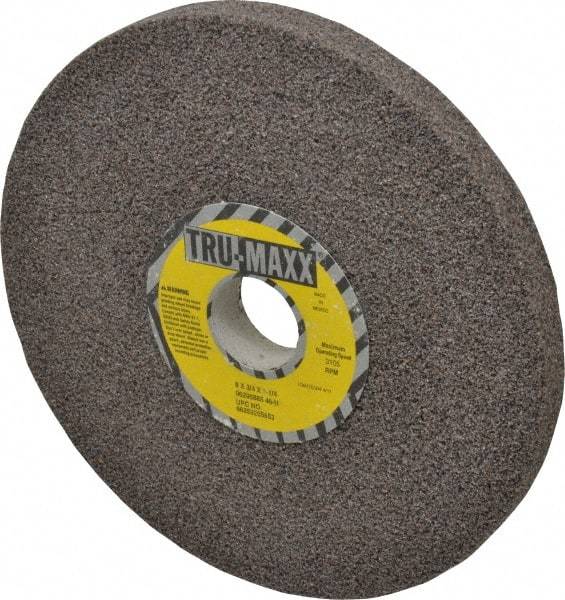 Tru-Maxx - 8" Diam x 1-1/4" Hole x 3/4" Thick, H Hardness, 46 Grit Surface Grinding Wheel - Aluminum Oxide, Type 1, Coarse Grade, 3,105 Max RPM, Vitrified Bond, No Recess - All Tool & Supply