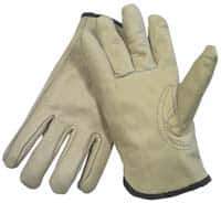 PRO-SAFE - Size XL (10) Grain Cowhide Cold Protection Work Gloves - For Work & Driver, Uncoated, Slip-On Cuff, Beige, Paired - All Tool & Supply