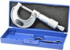 Value Collection - 0 to 1" Range, 0.0001" Graduation, Mechanical Outside Micrometer - Ratchet Stop Thimble, Accurate to 0.0001" - All Tool & Supply