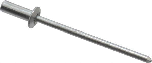 RivetKing - Size 42 Dome Head Aluminum Closed End Sealing Blind Rivet - Aluminum Mandrel, 0.063" to 1/8" Grip, 1/4" Head Diam, 0.129" to 0.133" Hole Diam, 0.36" Length Under Head, 1/8" Body Diam - All Tool & Supply