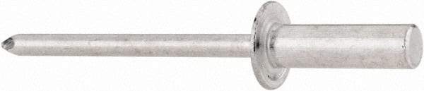 RivetKing - Size 66 Dome Head Aluminum Closed End Sealing Blind Rivet - Aluminum Mandrel, 0.251" to 3/8" Grip, 3/8" Head Diam, 0.192" to 0.196" Hole Diam, 0.656" Length Under Head, 3/16" Body Diam - All Tool & Supply