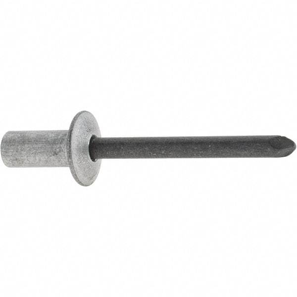 RivetKing - Size 84 Dome Head Aluminum Closed End Sealing Blind Rivet - Steel Mandrel, 1/8" to 1/4" Grip, 1/2" Head Diam, 0.257" to 0.261" Hole Diam, 0.57" Length Under Head, 1/4" Body Diam - All Tool & Supply