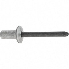 RivetKing - Size 84 Dome Head Aluminum Closed End Sealing Blind Rivet - Steel Mandrel, 1/8" to 1/4" Grip, 1/2" Head Diam, 0.257" to 0.261" Hole Diam, 0.57" Length Under Head, 1/4" Body Diam - All Tool & Supply