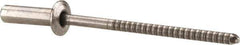 RivetKing - Size 44 Dome Head Stainless Steel Closed End Sealing Blind Rivet - Stainless Steel Mandrel, 0.188" to 1/4" Grip, 1/4" Head Diam, 0.129" to 0.133" Hole Diam, 0.485" Length Under Head, 1/8" Body Diam - All Tool & Supply