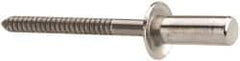 RivetKing - Size 64 Dome Head Stainless Steel Closed End Sealing Blind Rivet - Stainless Steel Mandrel, 0.188" to 1/4" Grip, 3/8" Head Diam, 0.192" to 0.196" Hole Diam, 0.531" Length Under Head, 3/16" Body Diam - All Tool & Supply