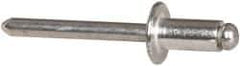 RivetKing - Size 84 Dome Head Aluminum Open End Blind Rivet - Aluminum Mandrel, 0.02" to 1/4" Grip, 1/2" Head Diam, 0.257" to 0.261" Hole Diam, 1/2" Length Under Head, 1/4" Body Diam - All Tool & Supply