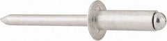 RivetKing - Size 88 Dome Head Aluminum Open End Blind Rivet - Aluminum Mandrel, 0.376" to 1/2" Grip, 1/2" Head Diam, 0.257" to 0.261" Hole Diam, 3/4" Length Under Head, 1/4" Body Diam - All Tool & Supply