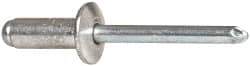 RivetKing - Size 86 Dome Head Aluminum Open End Blind Rivet - Steel Mandrel, 0.251" to 3/8" Grip, 1/2" Head Diam, 0.257" to 0.261" Hole Diam, 5/8" Length Under Head, 1/4" Body Diam - All Tool & Supply