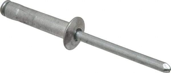 RivetKing - Size 68-610 Dome Head Aluminum Multi Grip Blind Rivet - Steel Mandrel, 1/2" to 0.67" Grip, 3/8" Head Diam, 0.192" to 0.196" Hole Diam, 0.952" Length Under Head, 3/16" Body Diam - All Tool & Supply