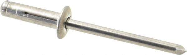 RivetKing - Size 0619 Dome Head Aluminum Tri Folding Blind Rivet - Aluminum Mandrel, 0.04" to 0.157" Grip, 0.386" Head Diam, 0.196" to 0.209" Hole Diam, 0.684" Length Under Head, 3/16" Body Diam - All Tool & Supply