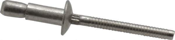 RivetKing - Size 64 Dome Head Stainless Steel Structural with Locking Stem Blind Rivet - Stainless Steel Mandrel, 0.062" to 0.27" Grip, 0.385" Head Diam, 0.194" to 0.204" Hole Diam, 0.415" Length Under Head, 3/16" Body Diam - All Tool & Supply