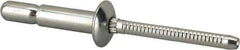 RivetKing - Size 67 Dome Head Steel Structural with Locking Stem Blind Rivet - Steel Mandrel, 0.214" to 0.437" Grip, 0.385" Head Diam, 0.194" to 0.204" Hole Diam, 0.572" Length Under Head, 3/16" Body Diam - All Tool & Supply