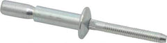 RivetKing - Size 810 Dome Head Steel Structural with Locking Stem Blind Rivet - Steel Mandrel, 0.35" to 5/8" Grip, 0.525" Head Diam, 0.261" to 0.276" Hole Diam, 0.81" Length Under Head, 1/4" Body Diam - All Tool & Supply