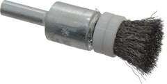 Anderson - 1/2" Brush Diam, Crimped, Flared End Brush - 1/4" Diam Shank, 20,000 Max RPM - All Tool & Supply