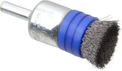 Anderson - 3/4" Brush Diam, Crimped, Flared End Brush - 1/4" Diam Shank, 20,000 Max RPM - All Tool & Supply