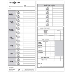 Pyramid - Time Cards & Time Clock Accessories Type: Weekly Time Cards For Use With: PTI - M-1000 Time Recorder - All Tool & Supply