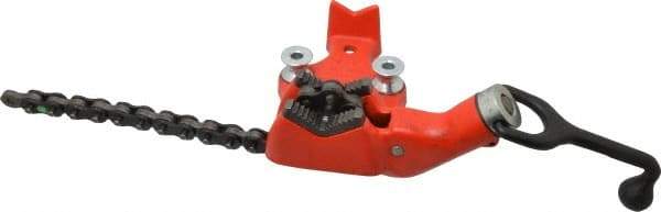 Ridgid - 1/8 to 2-1/2" Pipe Capacity, Manual Chain Vise - Bolt Down, Cast Iron, Model Number BC210 - All Tool & Supply