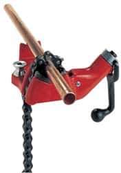 Ridgid - 1/2 to 8" Pipe Capacity, Manual Chain Vise - Bolt Down, Cast Iron, Model Number BC810 - All Tool & Supply