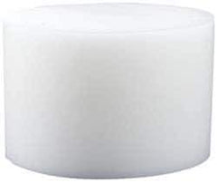 Made in USA - 4 Inch Diameter, 2 Inch Thick, Plastic Disc - White, PTFE Virgin - All Tool & Supply