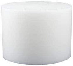 Made in USA - 6 Inch Diameter, 1 Inch Thick, Plastic Disc - White, PTFE Virgin - All Tool & Supply