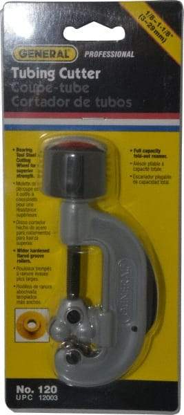 General - 1/8" to 1-1/8" Pipe Capacity, Tube Cutter - Cuts Copper - All Tool & Supply