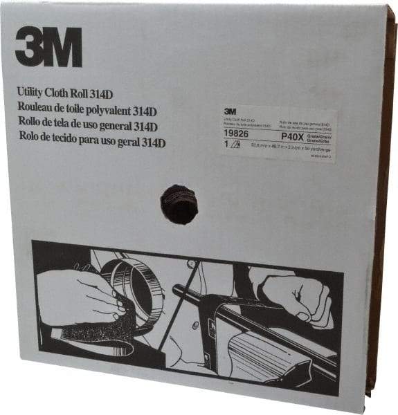 3M - 2" x 50 Yd 40 Grit Aluminum Oxide Cloth Roll - Coarse Grade, X Weighted Backing - All Tool & Supply