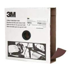 3M - 2" x 50 Yd 320 Grit Aluminum Oxide Cloth Roll - Extra Fine Grade, J Weighted Backing - All Tool & Supply