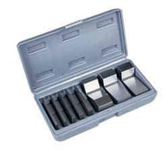 Value Collection - 1 to 30° Angle, 3 Inch Long, Angle Block Set - 45-50 HRC Hardness, Includes 5 Angle Plates 1-5, 3 V-Blocks 10, 15 and 30; 8 Pieces - All Tool & Supply