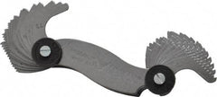 PEC Tools - 28 Leaf, 4 to 80 TPI Range, Steel Screw Pitch Gage - 60° Thread Angle - All Tool & Supply