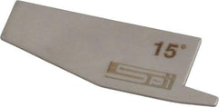 SPI - 165° Complementary Angle, Stainless Steel Angle Gage - 15° Primary Angle - All Tool & Supply