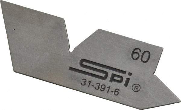 SPI - 120° Complementary Angle, Stainless Steel Angle Gage - 60° Primary Angle - All Tool & Supply