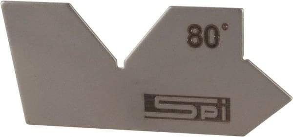 SPI - 100° Complementary Angle, Stainless Steel Angle Gage - 80° Primary Angle - All Tool & Supply