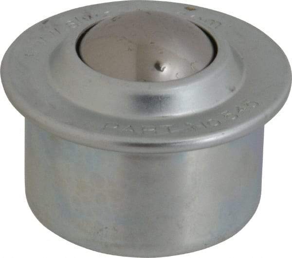 SKF - Round, Carbon Steel Ball Transfer - 19mm Mount Height, 1,210 Lb. Capacity - All Tool & Supply